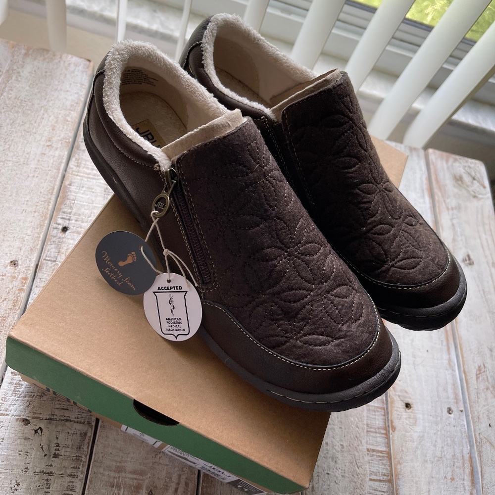 New JBU by Jambu Women's Crimson Memory Foam Casual Slip-On Shoes - Brown Sz 11